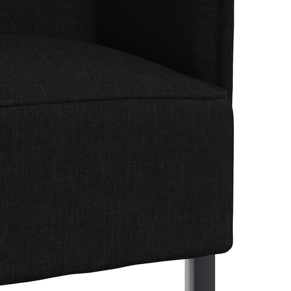 vidaXL Hög Ryggsoffa 101cm Svart tyg
