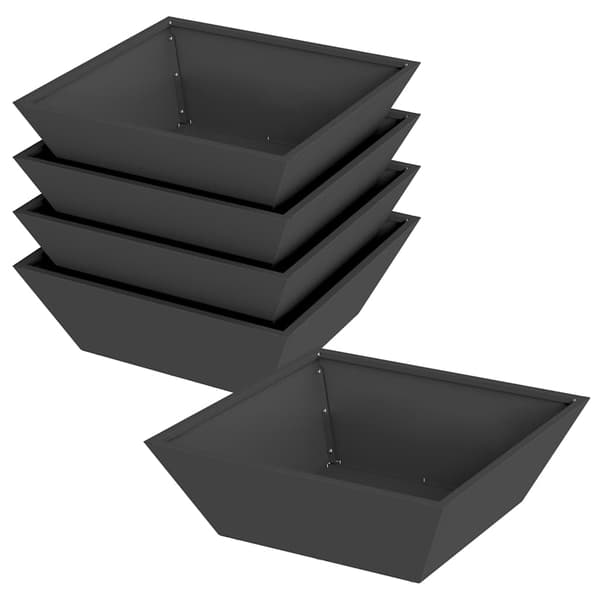 vidaXL Växtställ Svart Plast 35 x 35 x 73 cm Växtställ Cylindrisk