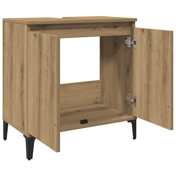 vidaXL Servantskap artisan eik 58x33x60 cm konstruert tre