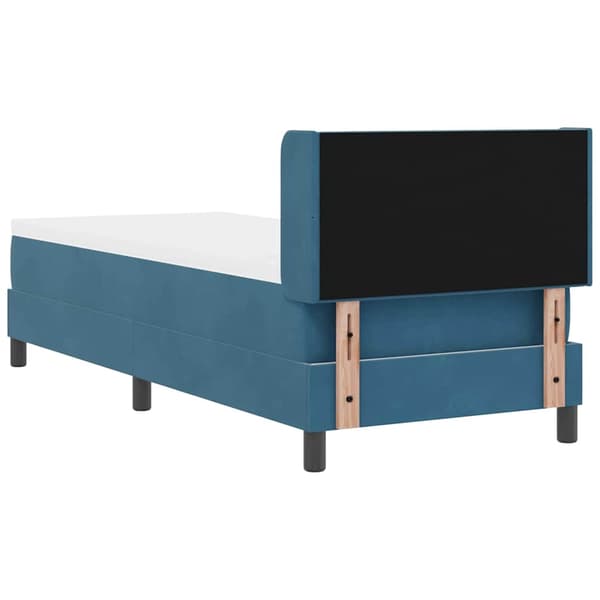 vidaXL Bäddfjäder med madrass Mörkblå 200 x 80 cm Sammet