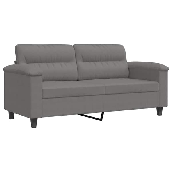 vidaXL 2-sitssoffa mörkgrå 140 cm mikrofibertyg