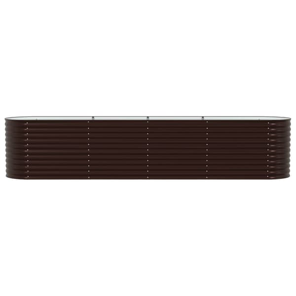 vidaXL Hevet bed Brun 400 x 80 x 81 cm Stål