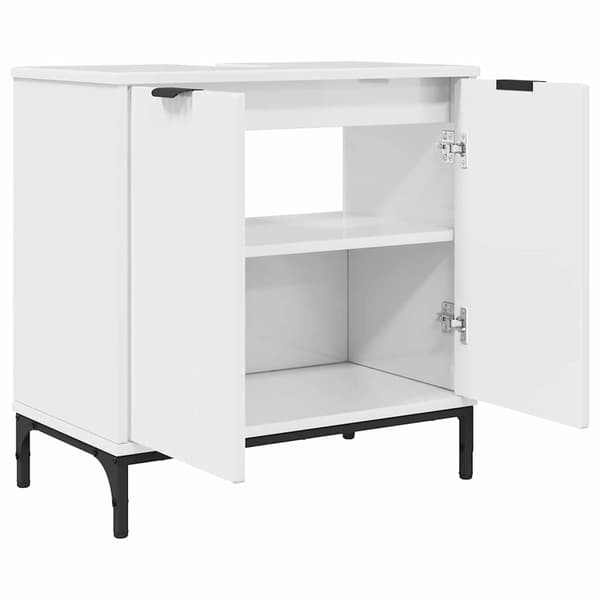 vidaXL Badrumsmöbelset 2 st Högglans vit 39,5 x 36 x 88 cm