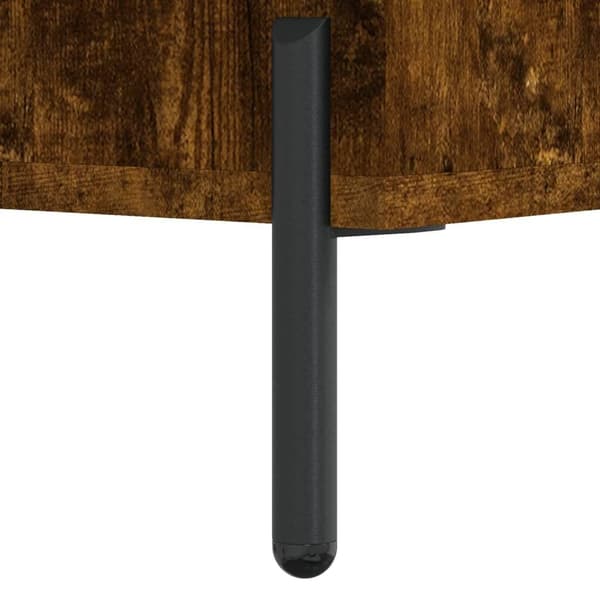 vidaXL Nattbord røkt eik 40x40x50 cm konstruert tre
