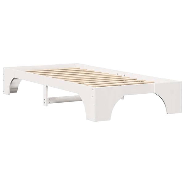 vidaXL Sängram Vit 80 x 200 cm Massiv furu