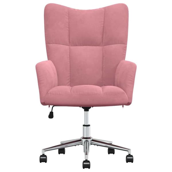 vidaXL Vilstol rosa sammet