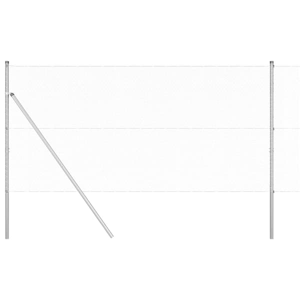 vidaXL Gjerdepåle sølv 25 x 1 m (13 mm mesh) Stål