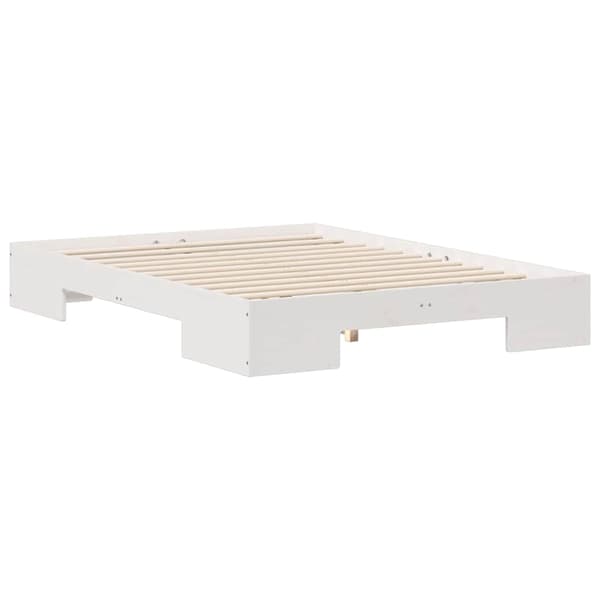 vidaXL Sängram Vit 135 x 190 cm