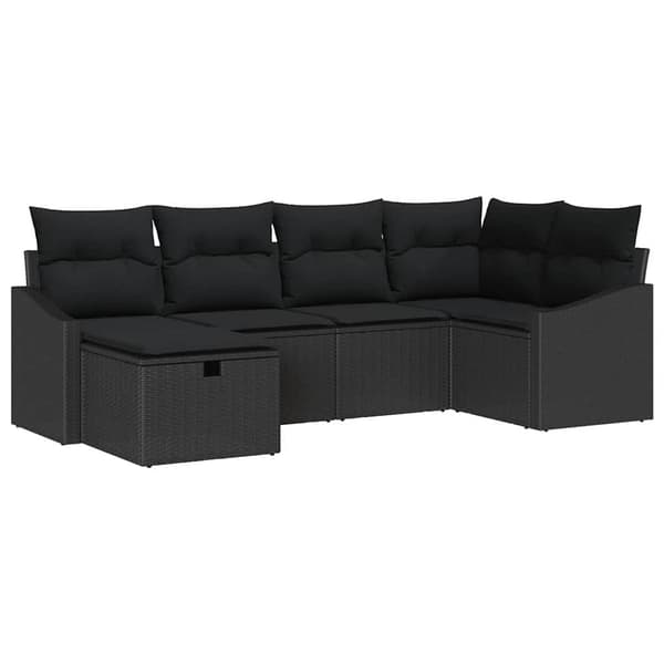 vidaXL Soffset med kudde 7 pcs konstrotting