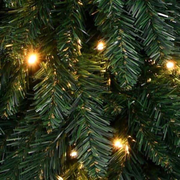 vidaXL Belyst plastgran med 60 LEDs 120 cm