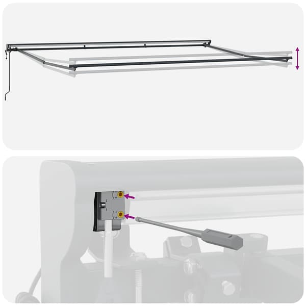 vidaXL Markisram Flerfärgsdesign 500 × 300 cm