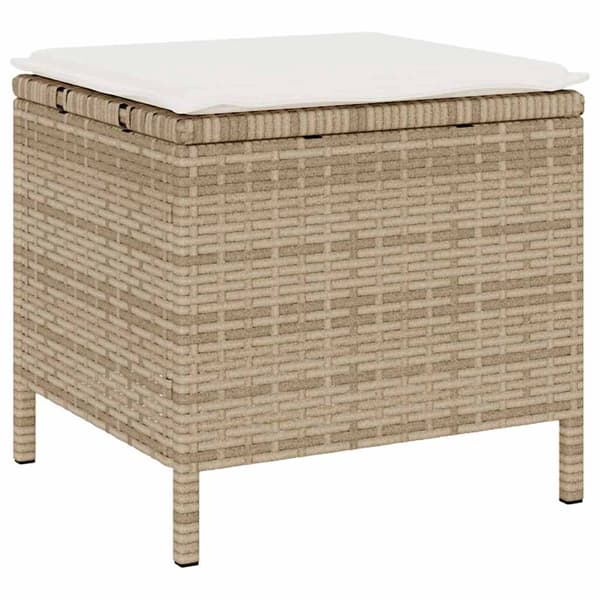 vidaXL Trädgårdsmöbelset Beige konstrotting