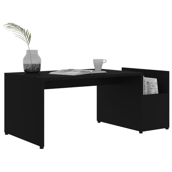 vidaXL Sofabord svart 90x45x35 cm sponplate change2