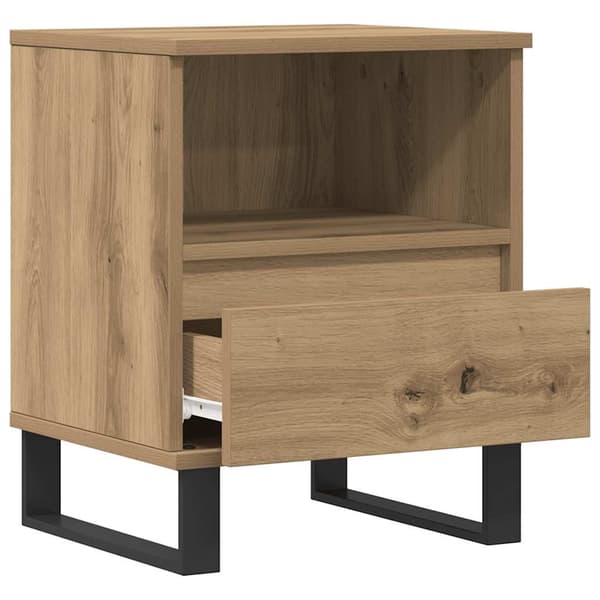 vidaXL Nattbord artisan eik 40x35x50 cm konstruert tre