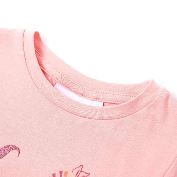 vidaXL T-shirt för barn rosa 128