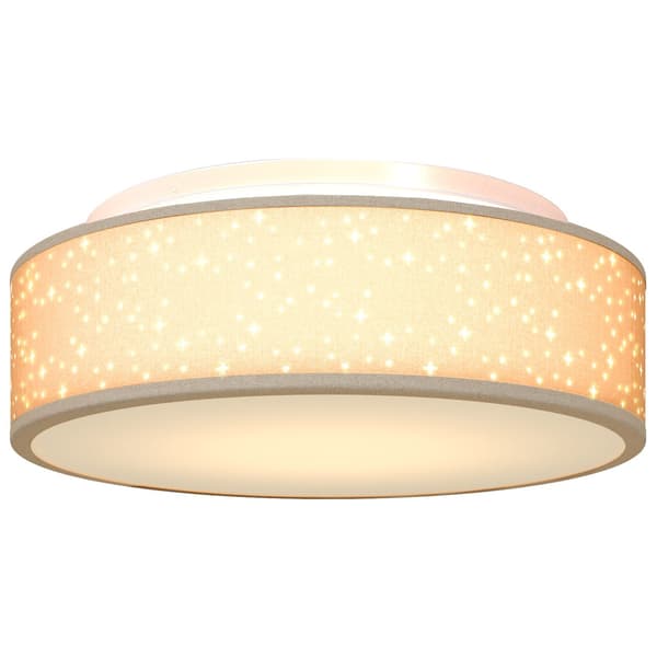 vidaXL Taklampe Gråbrun 38 x 13.5 cm stoff