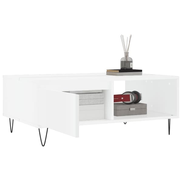 vidaXL Soffbord vit 90x60x35 cm konstruerat trä