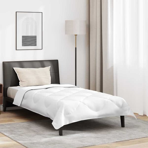 vidaXL Duntäcke med kudde med kudde 2 pcs Vit Mikrofiber