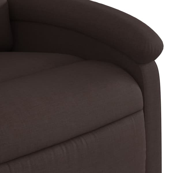 vidaXL Elektrisk reclinerfåtölj mörkbrun tyg