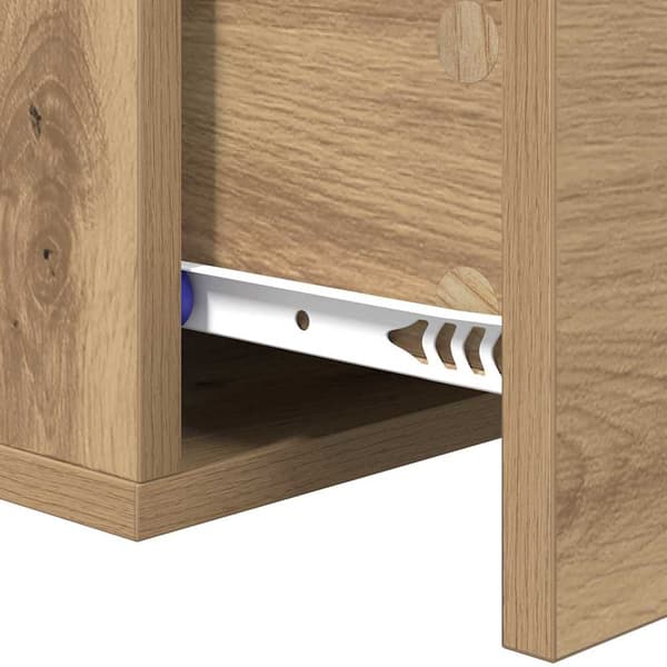 vidaXL Nattbordskap artisan eik 35 x 35 x 20 cm Konstruert tre