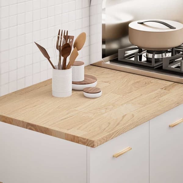 vidaXL Kjøkken benkeplate rektangulær 80x63,5x2,7 cm heltre eik