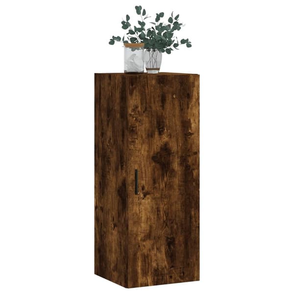 vidaXL Veggskap røkt eik 34,5x34x90 cm