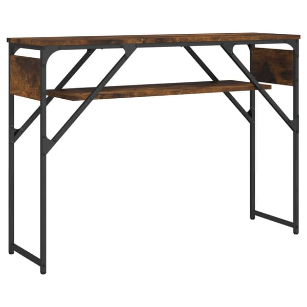 vidaXL Konsollbord røkt eik 105x30x75 cm konstruert tre