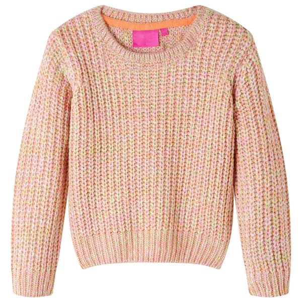 vidaXL Stickad tröja för barn mjuk rosa 92