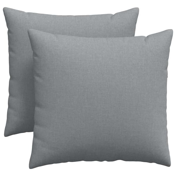 vidaXL Soffkuddar 2 st Ljusgrå 45 x 45 cm tyg