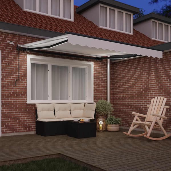 vidaXL Markiseduk med Hvit 350 x 250 cm Polyester