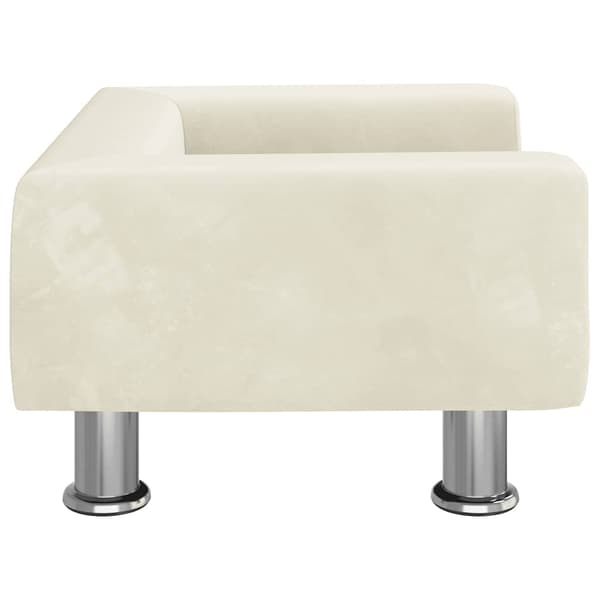 vidaXL Hundbädd gräddvit 50x40x26,5 cm sammet