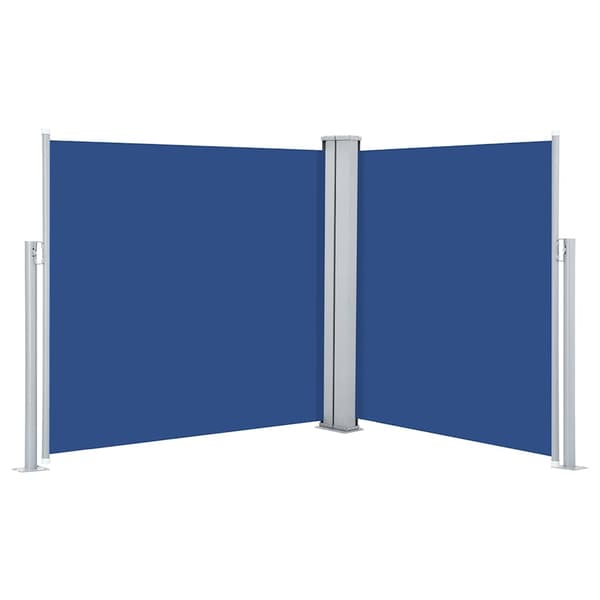vidaXL Infällbar sidomarkis blå 100x600 cm