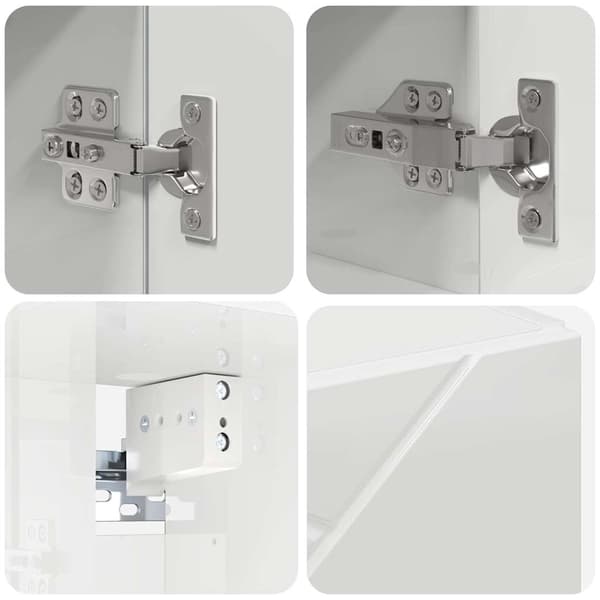 vidaXL Badrumsmöbelset 4 delar Högglans vit 61 x 35 x 64 cm