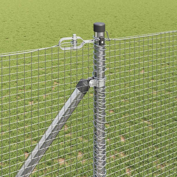 vidaXL Gjerde med innlegg. sølv 1.2 x 50 m Stål