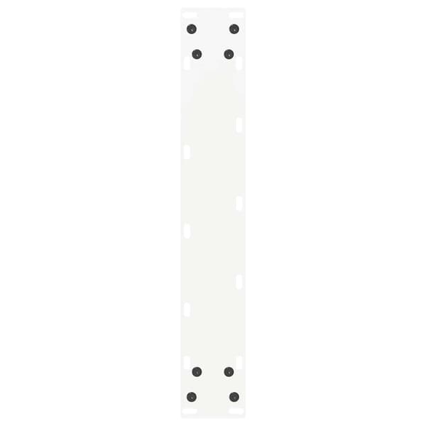 vidaXL Soffbordsben U-formade 2 st vit 50x(100-101) cm stål