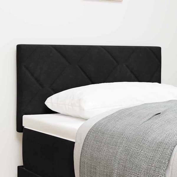 vidaXL LED huvuddyna Svart 80 cm Sammet