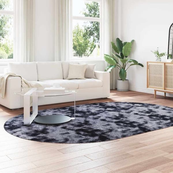 vidaXL Ryamatta med lång lugg NAVARRA mörkgrå 300x200 cm polyester
