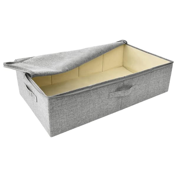 vidaXL Förvaringslåda tyg 70x40x18 cm grå