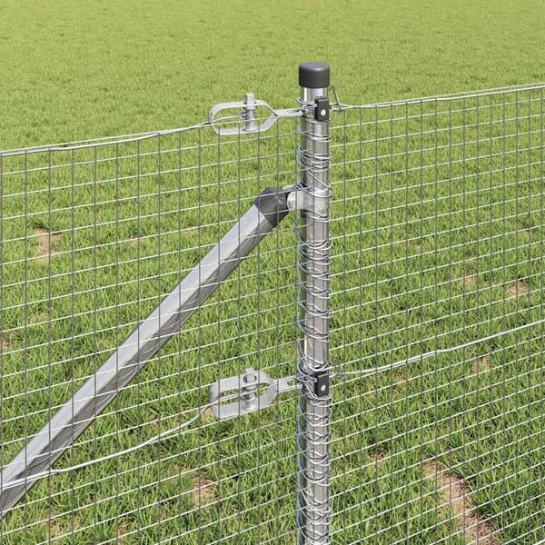 vidaXL Gjerde med innlegg. sølv 0.4 x 10 m Stål