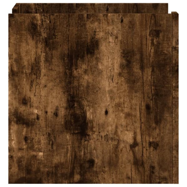 vidaXL Nattbord røkt eik 45x50x50 cm konstruert tre