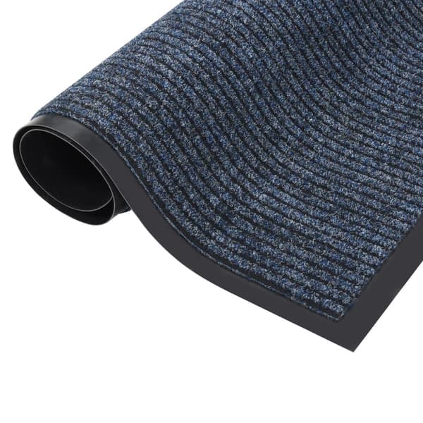 vidaXL Dørmatte stripet blå 80x120 cm
