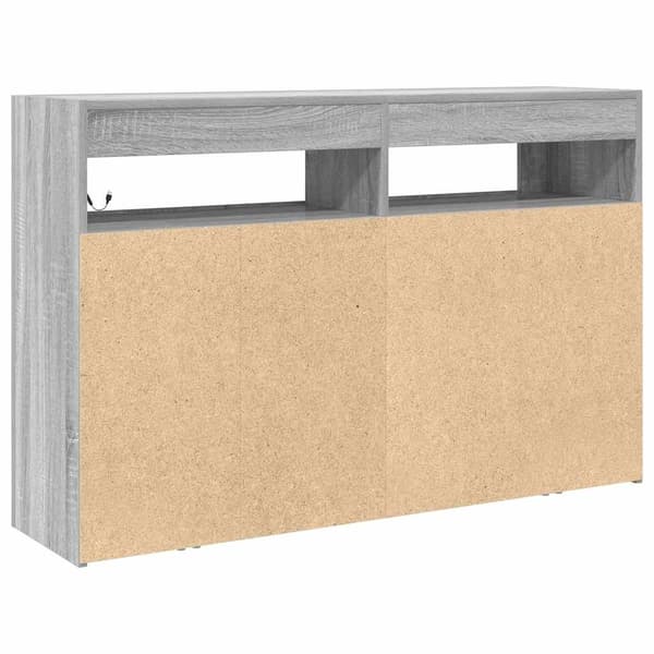 vidaXL Sideboard Grå Sonoma 116 x 30 x 75 cm Konstruerat trä