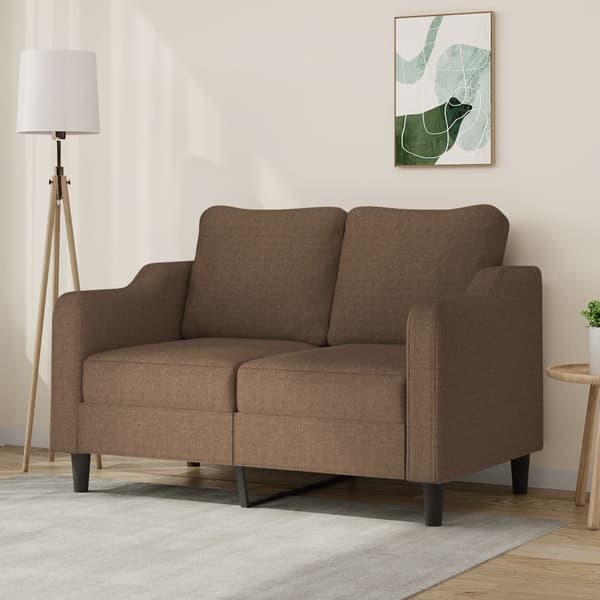 vidaXL 2-sitssoffa brun 120 cm tyg