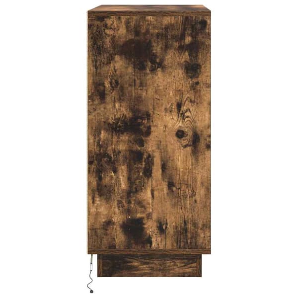 vidaXL LED sideboard for Røkt Eik 71 x 34,5 x 75 cm Konstruert tre