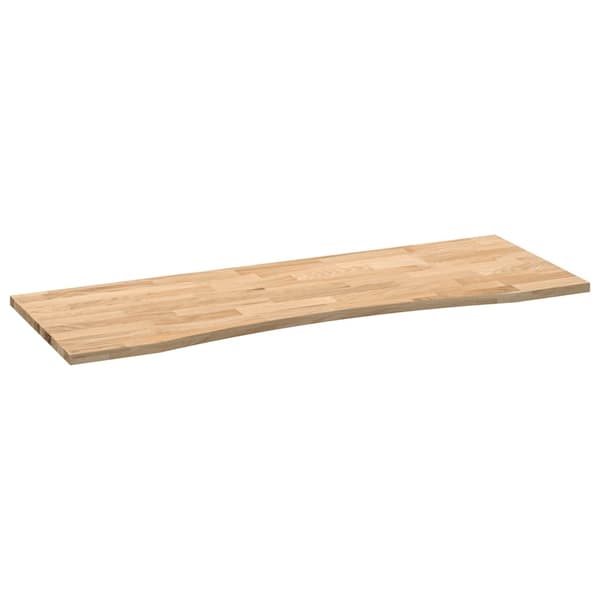 vidaXL Bordplate rektangulær 140x50x2,5 cm ubehandlet heltre eik