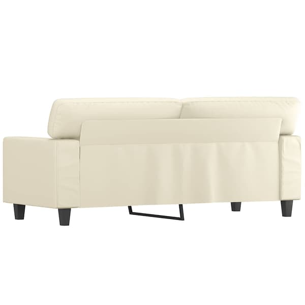vidaXL 2-sitssoffa Grädde 140 cm konstläder