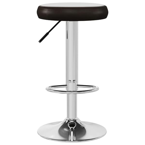 vidaXL Barstolar 2 st brun konstläder