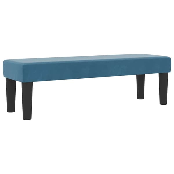 vidaXL Bäddfjäder med madrass Mörkblå 140 x 190 cm Sammet