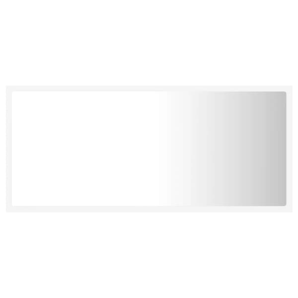 vidaXL Baderomsspeil LED hvit 90x8,5x37 cm akryl