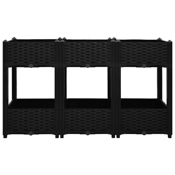 vidaXL Høybed 120x40x71 cm polypropylen